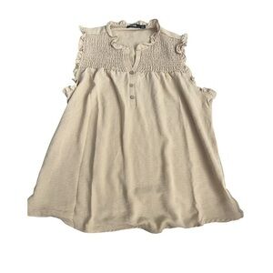 CURE Sleeveless Tan Blouse